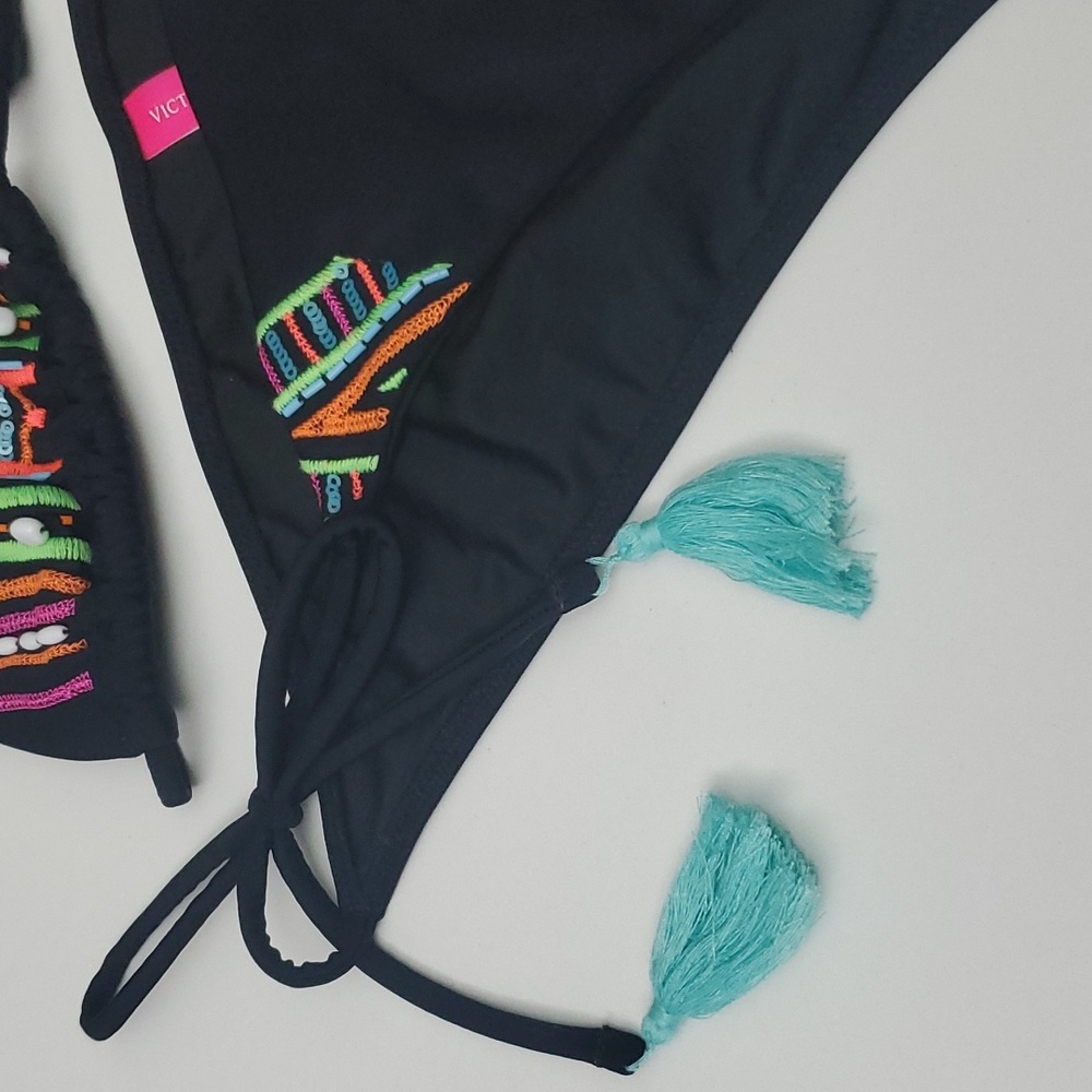 Victoria Secret Embroidered String Bikini - Picture 2 of 12